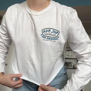 Ron Jon White and Blue Surfboards Tee